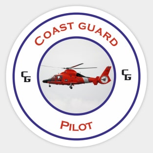 Pilot - US Coastguard search and rescue Helicopter -  Dolphin Sticker